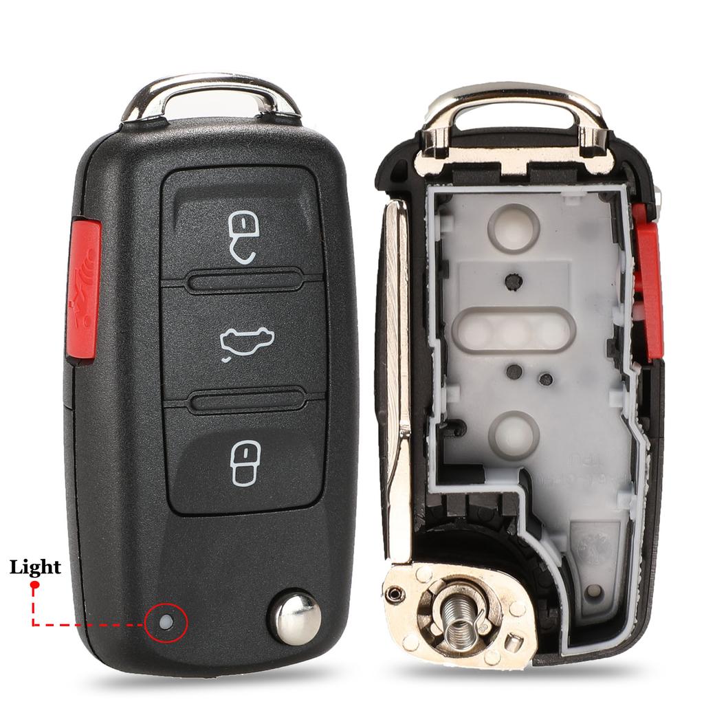 jingyuqin 10pcs 2/3/4/5 Button Folding Remote Key Shell for VW Tiguan Golf Sagitar Polo MK6 Touareg SEAT Flip Case Fob
