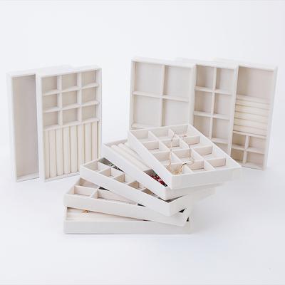1 Set, (including 8PCS) Flocking Jewelry Box Jewelry Tray