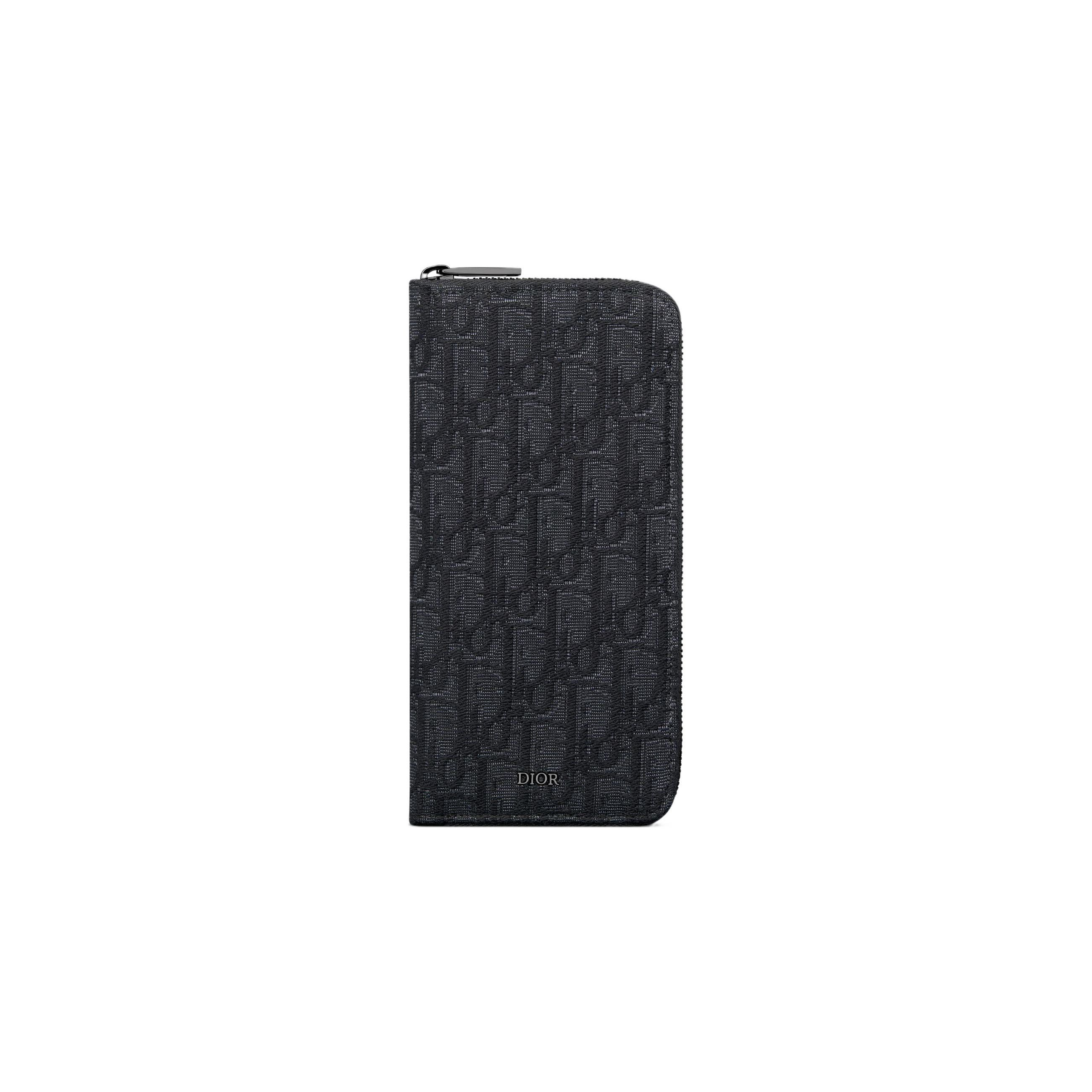 

Dior Letter Logo Zipper Wallet Oblique Jacquard Men wallet Black 2ESBC317YSE-H03E Basic Set (Bag+Dust Bag)