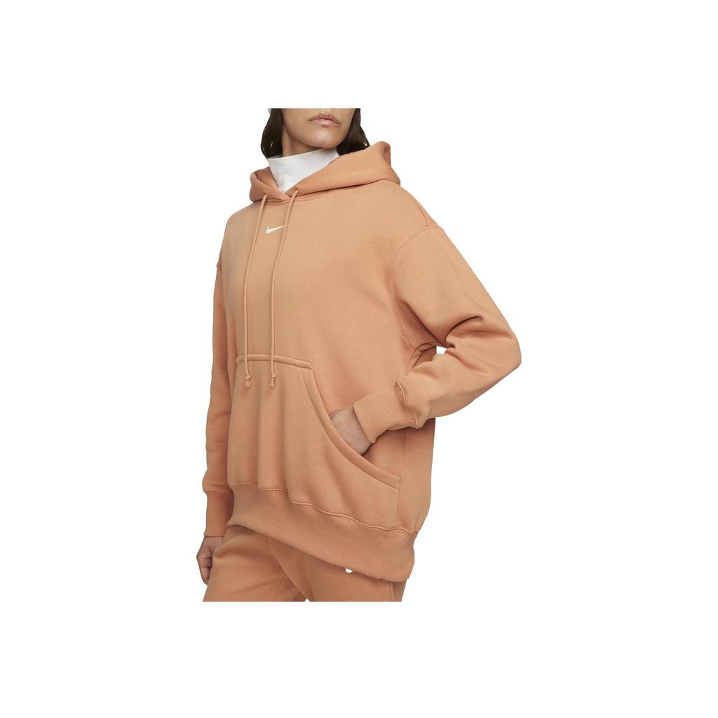 Nike Sportswear Phoenix Fleece Logo Loose Sports Sweatshirt Women sweatshirt Amber-Brown DQ5860-225