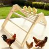 Detachable Wooden Poultry Roosting Ramp With Triangular Design Easy to Clean Chicken Coops