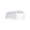 Greenhouse - Outsunny - 3.97 X 3.02 X 2 M - UV Protection - Roll-up Walls - Galvanized Steel