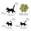 3Pieces Black Cats Garden Stakes Weather Resistant Metal Iron Art Cats Decors For Outdoor Yard And Lawn Patios Balcony