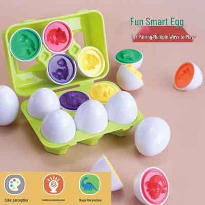 Cross-Border Baby Smart Egg Puzzle: Dinosaur Shape & Color Matching Educational Toy