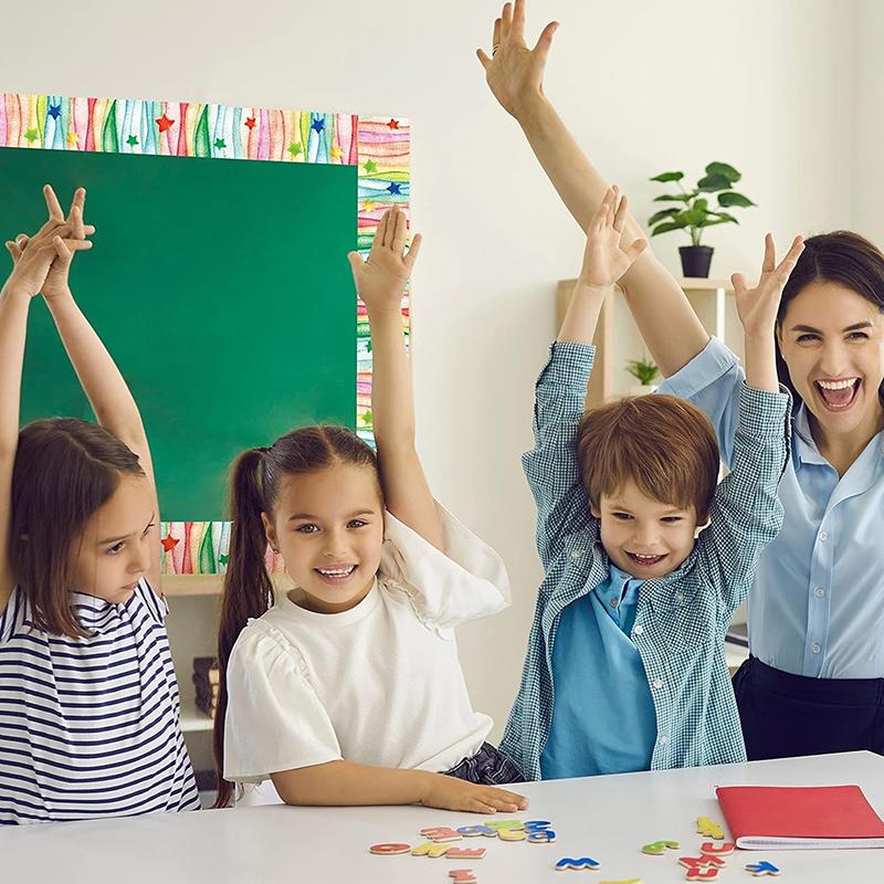 32 Colors 18M Self Adhesive Border Classroom Decors Border Trim Sticker Colorful Dot Trim Border Bulletin Board Border Trim