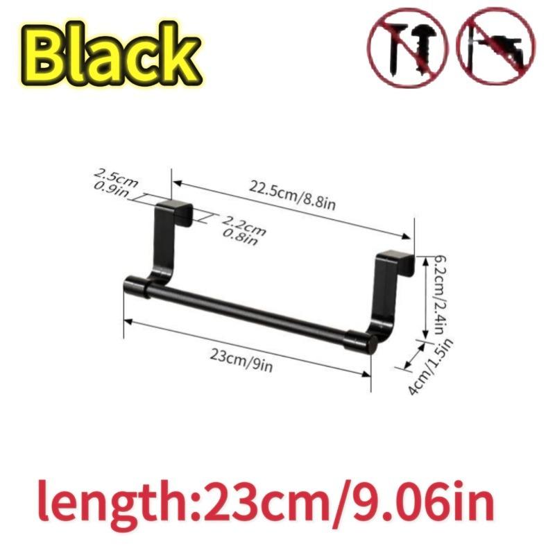 Stainless Steel Bathroom Kitchen Cabinet Rag Shelf Dishcloth Hanger Single Pole Towel Rack Over Door Back Type Hanging Holder