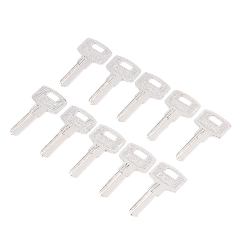 [CL]10Pcs Silver Metal Commonly Used Key Blank FAV1D Baili Double Slot Key Blank Key Material/Key Blank[CL] серебряный