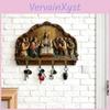Mount Wooden Holder Key Wall Carving Jesus Themed Key Organizer Multipurpose Home Office Entryway Decorative Key Hanger Rack