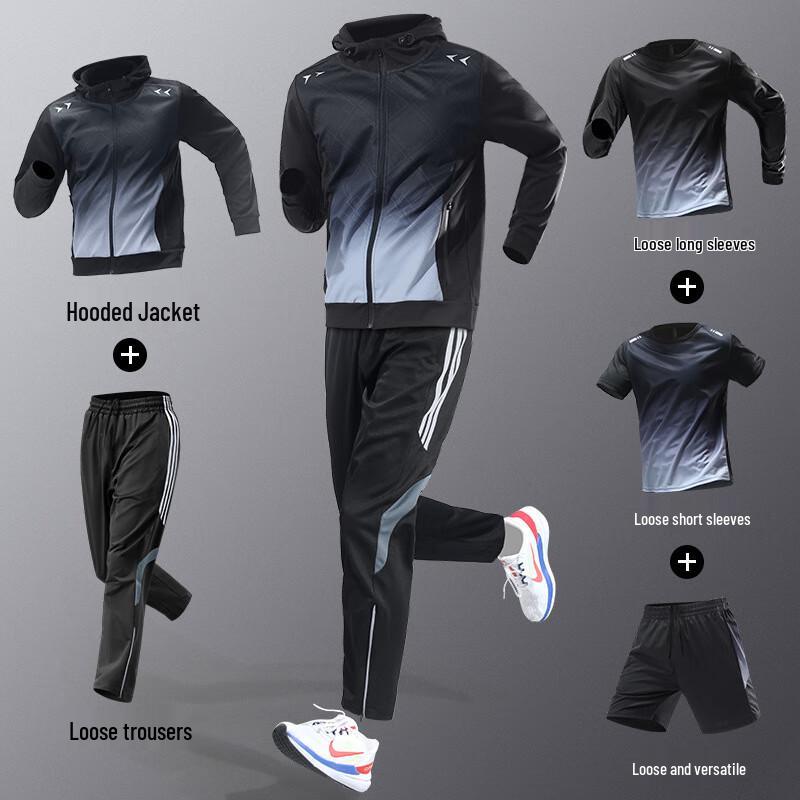 

WEZHO Men s Quick-Dry 5-Piece Running & Fitness Suit