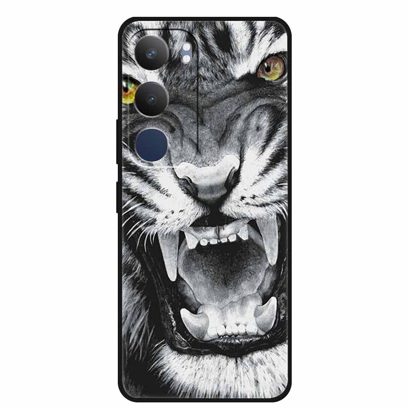 For Vivo Y19s 4G Case Y 19s 6.68" Soft Silicone TPU Phone Case for Vivo Y19s Pro 4G Cartoon Animal Shockproof Cover Y19 s Pro 4G