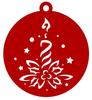 Ś25 Christmas Pendant, Candle, Christmas Ornament, Openwork, CHRISTMAS