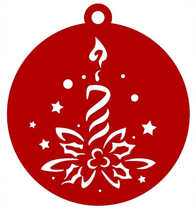 Ś25 Christmas Pendant, Candle, Christmas Ornament, Openwork, CHRISTMAS