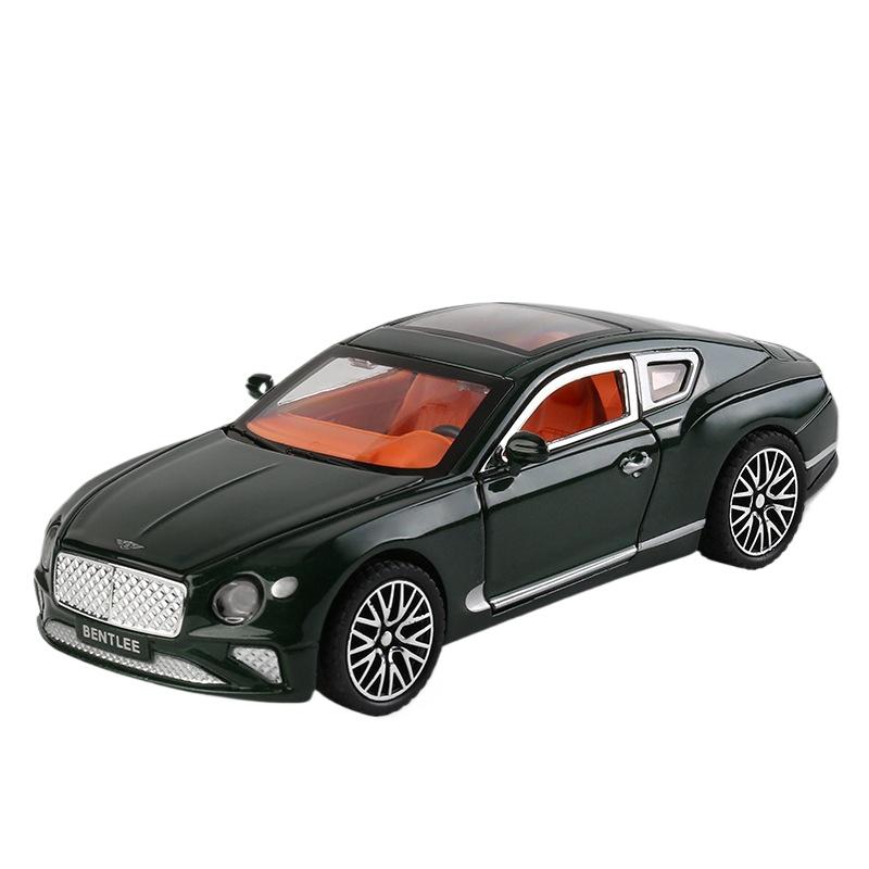 

1/32 Bentley Continental GT Alloy Car Model Sound and Light Pull Back Children s Toy Collectibles Birthday Gift зелений