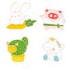 New Hot Sale Cartoon Cute Piggy Rabbit Unicorn Cat Animal Brooch Cartoon Brooches Button Badge Bag Clothes Accessories
