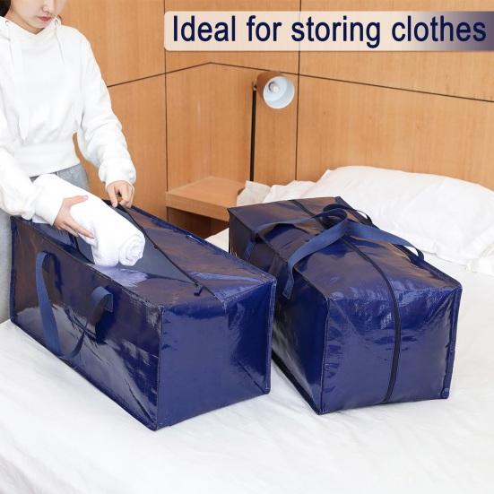Waterproof Moving Bag Extra Large Heavy Duty Storage Tote Foldable Storage Bag with Backpack Straps Zippers Reinforced Handles