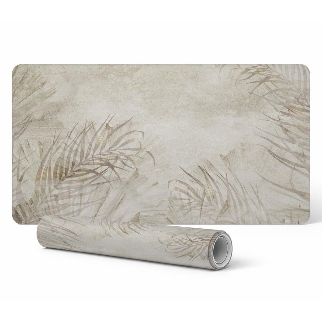 Protective Decorative Mat for Office Desk Delicate Leaf Background 120X60 Cm