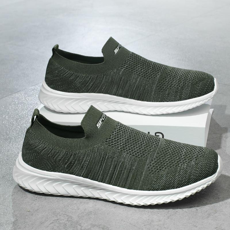 Men Vulcanize Shoes Mesh Men Shoes Lightweight Plush Comfort Mens Athletic Shoes Autumn Stylish Slip On Flats Shoes Male Loafer Shoes