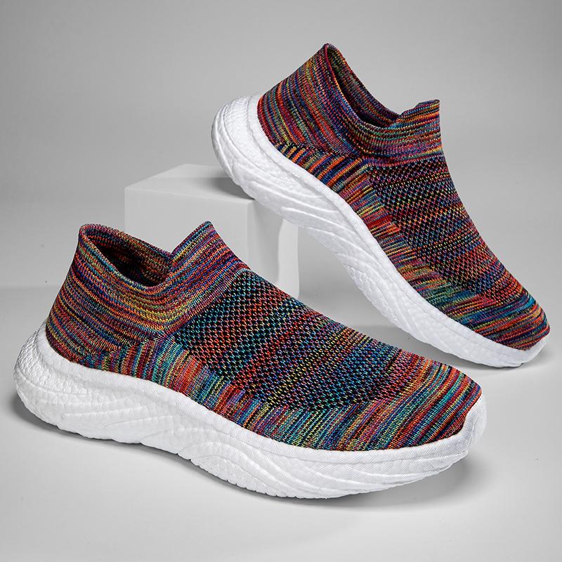 Summer Men's Shoes Super Breathable Fly Woven Socks Casual Shoes Lightweight And Comfortable High-quality Men's Casual Shoes