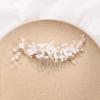 European & American Bridal Hair Accessories: Korean Version Rhinestone Handmade Hair Comb for Weddings