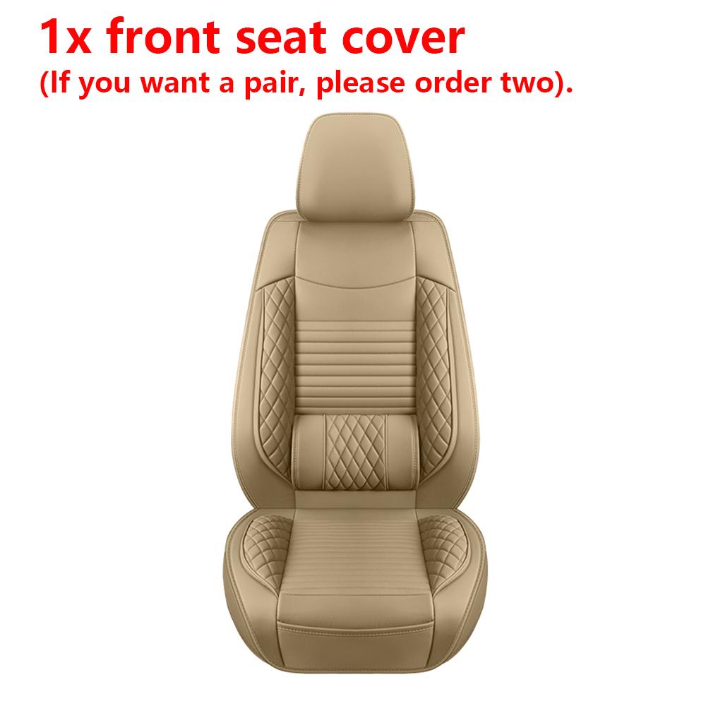 Black & White Faux Leather Car Seat Covers - Universal Fit, Lumbar Support, Waterproof, Anti-Slip, Durable for Cars, SUVs, Truck