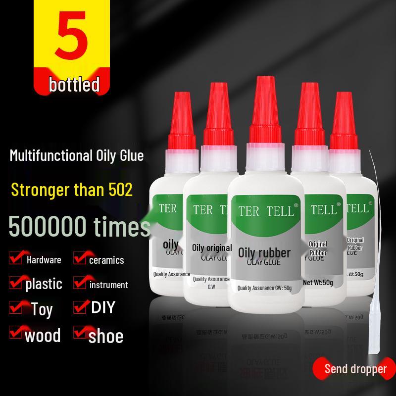 Multipurpose Adhesive for Plastic, Shoes, Ceramics, Wood, Metal, Jade, Leather, and Tire Repairs