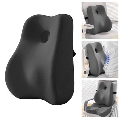 Oreiller de Soutien Lombaire Coussin de Dos Mousse à Mémoire de Forme pour Chaise de Bureau, Canapé Lit Voyage