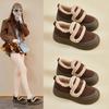 Winter New Velvet Women's Board Shoes Student Platform Versatile Thermal Casual Cotton Shoes XFH