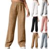 Women's Casual Elastic Waist Loose Plush Pants Beam Long Home Pants
