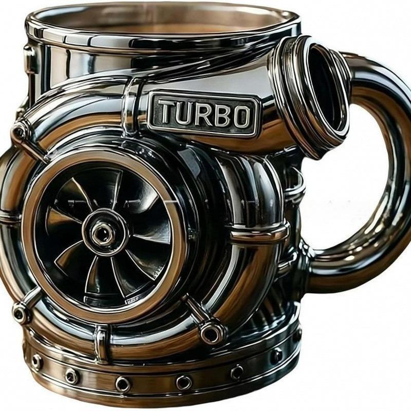 Creative Engine Turbo Design Mug Resin Stainless Steel Tumbler Unique Office Coffee Cup Personalized Home Drinkware Gift for Car