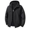 Fat Brother 2026 Winter Men's Plus-Size Hooded Sports Casual Jacket