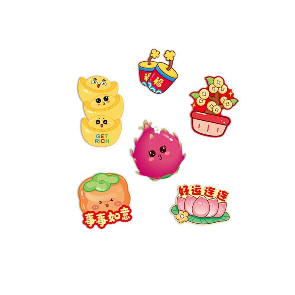 Chinese 2025 New Year Fridge Sticker Traditional Spring Festival Supplies  Home Living Room Decor