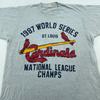Vintage 1987 WORLD SERIES CARDINALS NATIONAL CHAMPS T-Shirt XS Baseball Mlb 80s