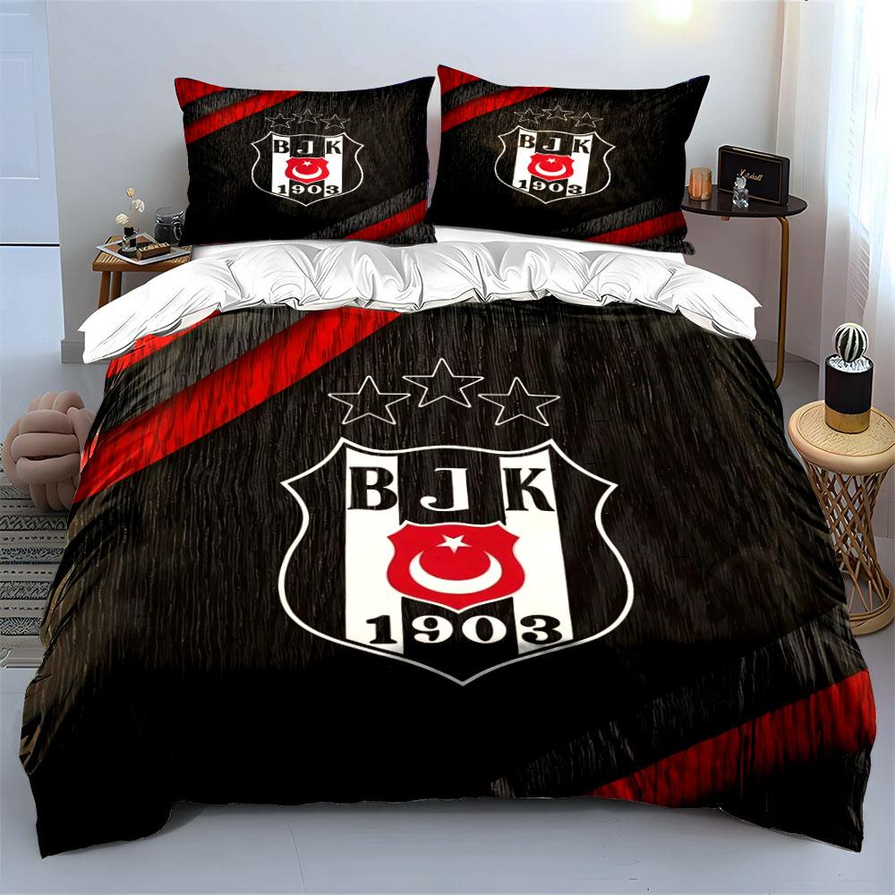 "Black Red BJK 1903 Bedding Set" Bedding Duvet Cover Set Duvet Cover Pillowcases (1 * Duvet Cover 2 * Pillowcases, without duvet insert)