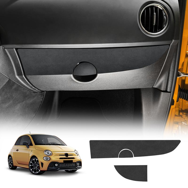 Top Suede Sticker LHD RHD For Fiat 500 2008-2024 Abarth 595/695 2012-2024 Car Copilot Passenger Box Interior Trim Accessories