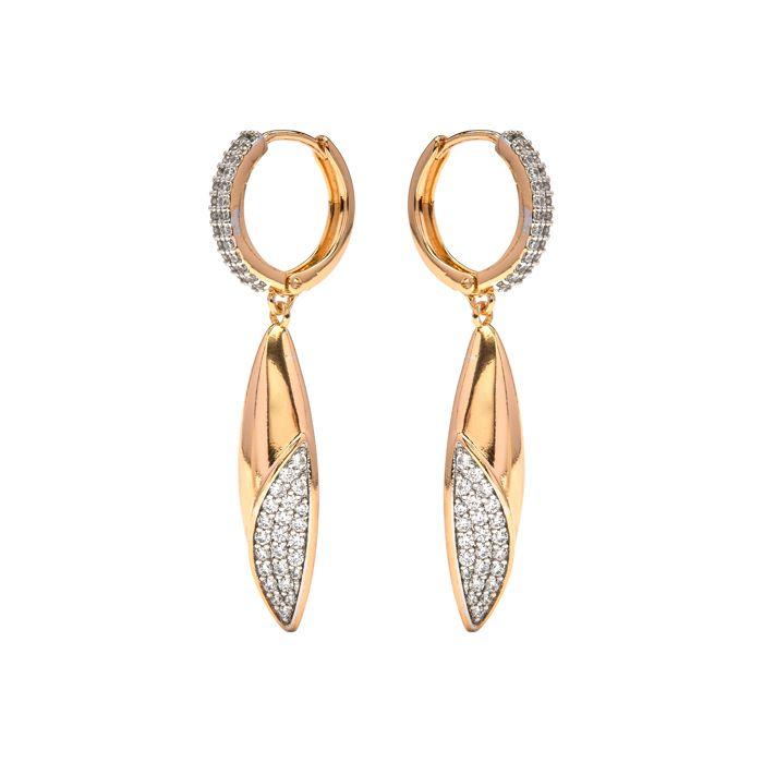 Boucles d'oreilles Luxenter en Zirconia finition or jaune 18k - Iskio