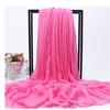 Extra Large Imitation Silk Scarf Solid Color Silk Scarf Seaside Beach Towel Long Spring and Autumn Women's Gauze Scarf Chiffon Scarf Women