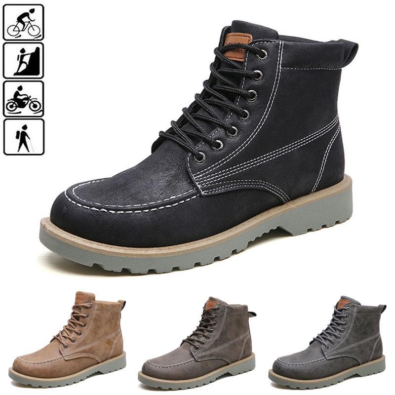 Bottes de travail d'extérieur premium pour hommes en cuir PU imperméable pour le confort hivernal