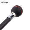 Black Red Leather Ball Silver Walking Cane Fashion Decorative Walking Stick Gentleman Elegant Cosplay Cane Crosier 92cm