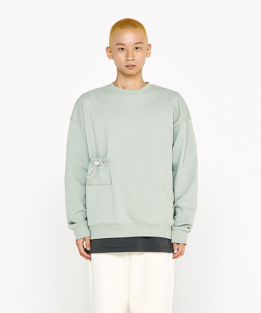 THENOW Pocket Comfy Sweatshirt - Smoke Green