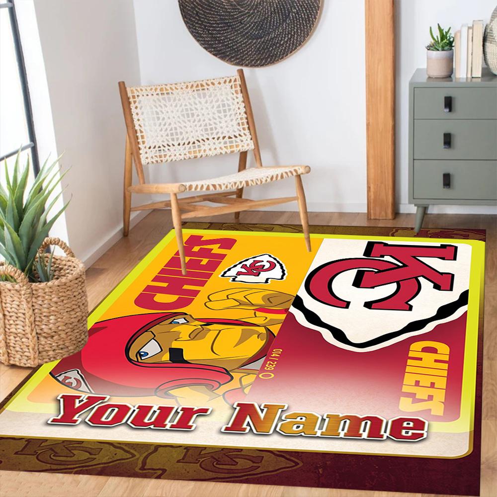 Kansas City Football Personalized Name Carpet Perfect For Hallway Outdoor Decorate Room Dormitory Antislip Rug Decorate Offices Spiritual Gift
