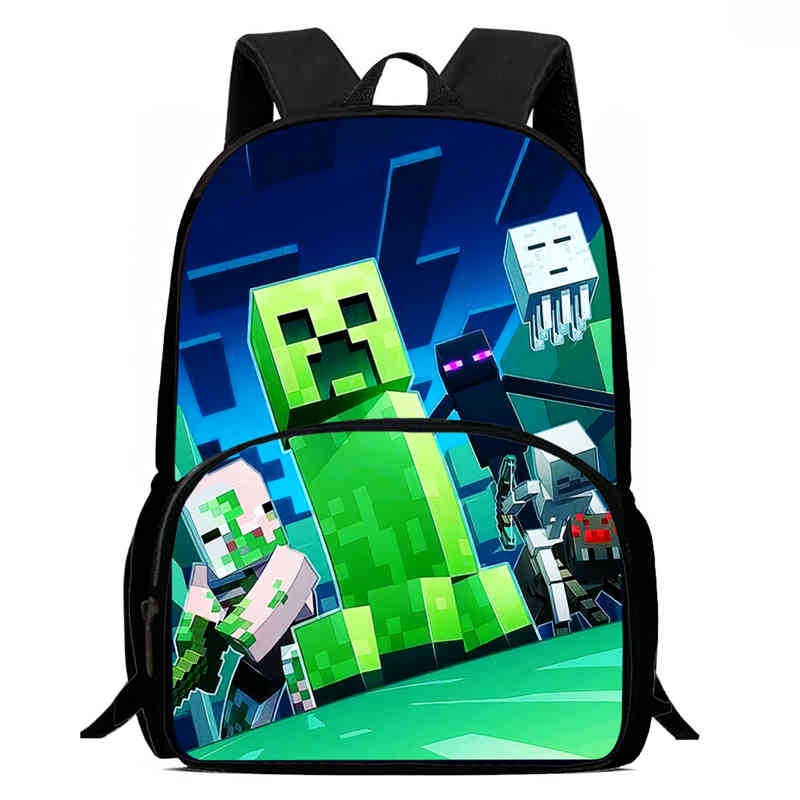 Minecraft Printed Backpack Children'S Elementary School Bag