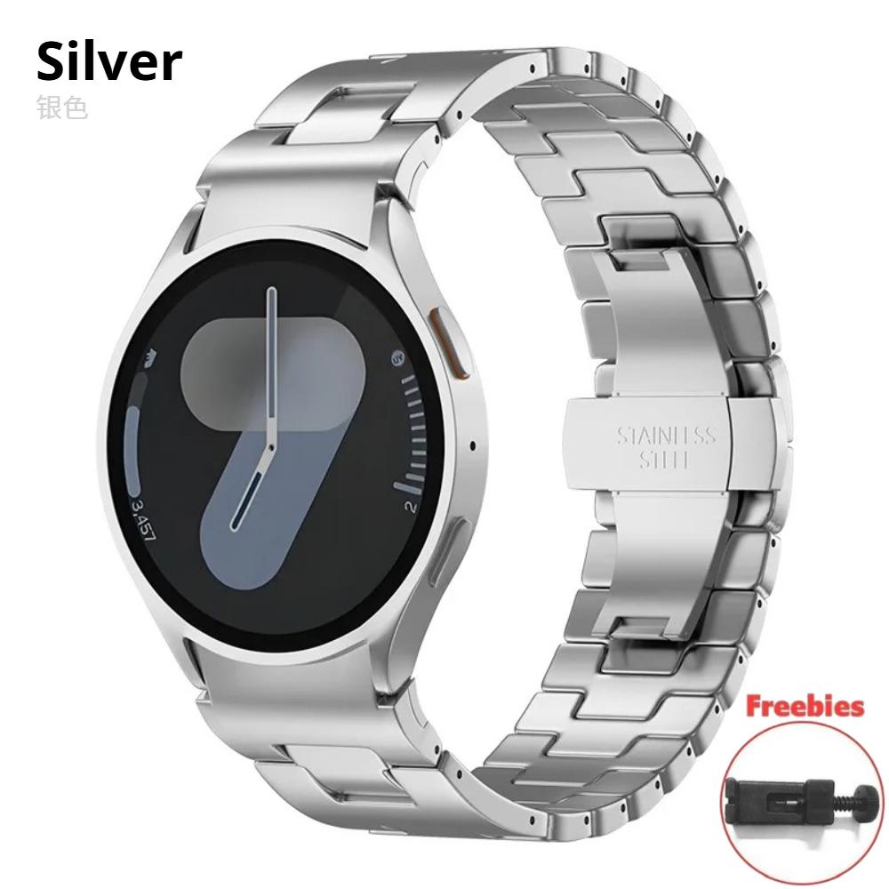 

No Gaps Link Bracelet for Samsung Galaxy Watch 7 6 5 Pro 4 Fe Band 40mm 44mm Classic 47mm 43 46mm Stainless Steel H Shape Strap Galaxy Watch FE