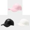 Classic Pu Fabric Baseball Cap With Adjustable Strap And Sun Block For Middleaged Adults
