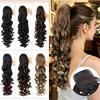 Ponytail Extension Drawstring for Women 22 Inch Curly Wavy Ponytails Synthetic Clip In Pony Tails Hairpieces Fake Pony Tails