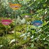 4Pcs Metal Flower Bird Baths, Garden Stake Bee Water Feeder, Outdoor Pollinators Cup, Bee Drinking Station Feeder Tray for Hummingbirds Butterflies