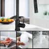New 360Rotation Swivel Single Handle Kitchen Hot & Cold Water Mixer Taps Deck 304 material Black Pull Out Kitchen Faucet Two Function