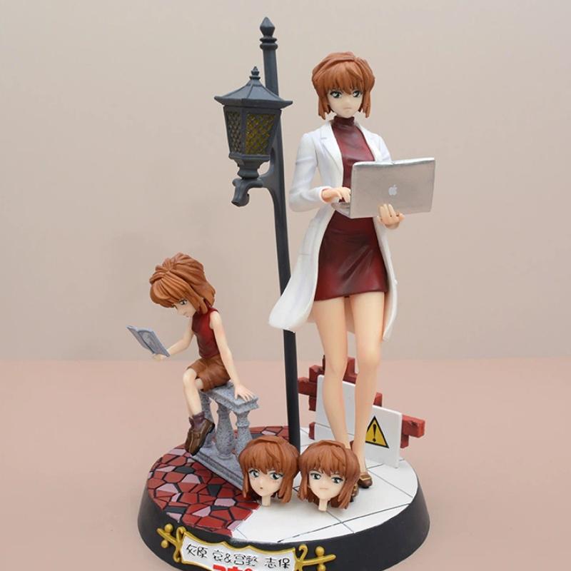 Statue Figure Model Detective Conan Gk Prize Kudo Shinichi Edogawa Interchangeable Head Anime Beika Chou Scene Collectible Poseable Articulated Scale