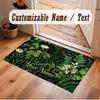 Mountain Landscape Theme Crystal Velvet Floor Rug Personalized Custom Name Text Warm Carpet Home Decoration
