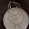 Multilayer Back Body Chain Tassels Shine Rhinestone Necklace Shoulder Chain Necklace  Wedding