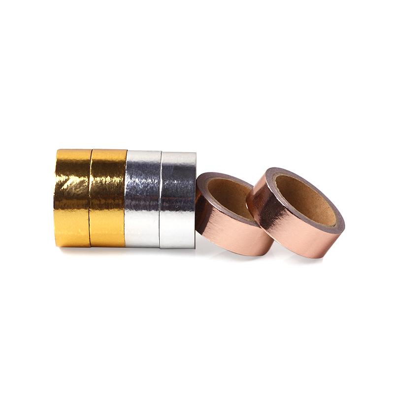 15Mm*5M Tape Diary Decoration Diy Masking Adhesiva For Scrapbooking Supplies Party Gift Gold/Silver/Rose Gold